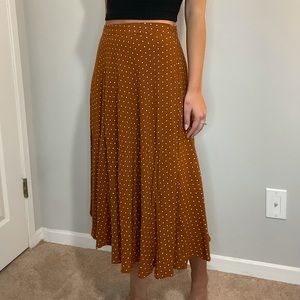 Polka Dot Midi Skirt